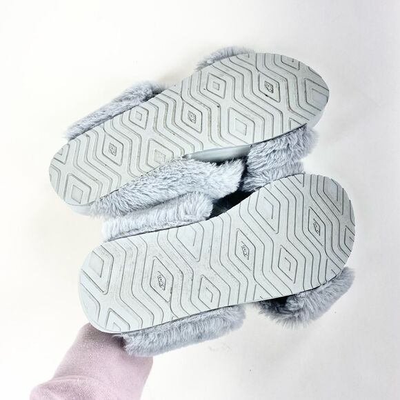 Tom’s Susie EVA grey faux fur sandals 8 - Picture 3 of 6